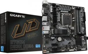 Материнская плата GIGABYTE B760M DS3H DDR4, LGA 1700, Intel B760, mATX, Ret