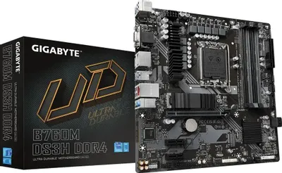 Материнская плата GIGABYTE B760M DS3H DDR4, LGA 1700, Intel B760, mATX, Ret