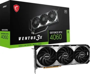 Видеокарта 8Gb &amp;lt;PCI-E&amp;gt; GDDR6 MSI RTX 4060 VENTUS 3X 8G OC (RTL) HDMI+3xDP &amp;lt;GeForce RTX4060&amp;gt;