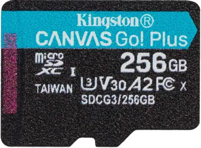 Карта памяти microSDXC 256GB Kingston SDCG3/256GB Canvas Go! Plus + adapter