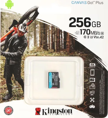 Карта памяти microSDXC 256GB Kingston SDCG3/256GB Canvas Go! Plus + adapter