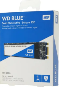 SSD накопитель WD Blue WDS100T2B0B 1ТБ, M.2 2280, SATA III
