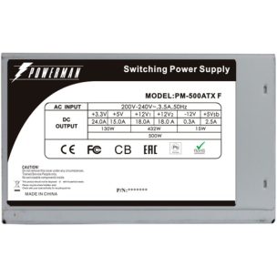 Блок питания POWERMAN 500W PM-500ATX-F