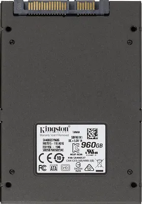 SSD накопитель Kingston A400 SA400S37/960G 960ГБ, 2.5&amp;quot;, SATA III, SATA