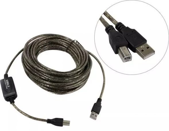 Кабель активный USB 2.0 A -&amp;gt; B NONAME USB2.0 A to B 10m 10 метров