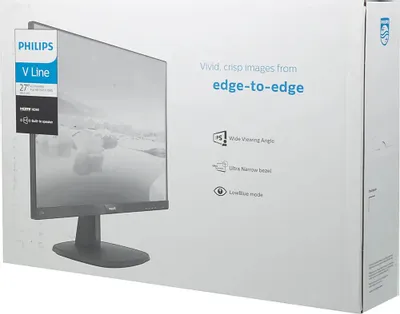 Монитор 27&amp;quot;  PHILIPS 273V7QDAB (1920x1080, AH-IPS, 5 мс, 10M:1, 250 кд/м2, D-Sub, DVI, HDMI)