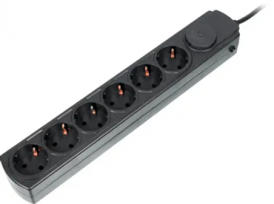 Сетевой фильтр 5,0м Ippon BK-252  ( 6 розеток ) черный