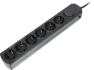Сетевой фильтр 5,0м Ippon BK-252  ( 6 розеток ) черный