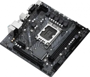 Материнская плата ASRock H610M-HDV (RTL) LGA1700 &amp;lt;H610&amp;gt; PCI-E Dsub+HDMI+DP GbLAN SATA MicroATX 2DDR4