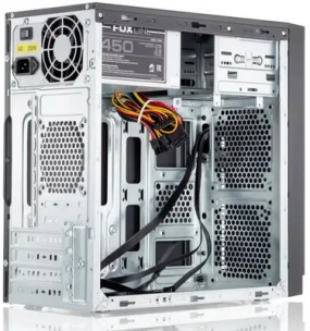 Корпус MiniTower Case Foxline FL-702 &amp;lt;FL-702-FZ450-U32&amp;gt;, mATX, 1x5.25EXT, 1x3.5EXT, 2x3.5INT, 2xUSB3.0, HDA, w/o FAN, w/450W ATX PSU, w/1.2m EU pwr cord