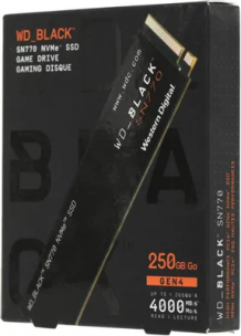 SSD накопитель 250 Gb M.2 2280 M WD Black SN770 &amp;lt;WDS250G3X0E&amp;gt;