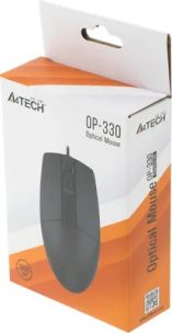 Мышь A4Tech OP-330 черный оптическая (1200dpi) USB (3but)