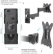 Кронштейн для телевизора Kromax CASPER-104 черный for TV 10&amp;quot;-32&amp;quot;, wall, 5D, max 15 kg, поворот и наклон