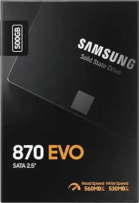 SSD накопитель Samsung 870 EVO MZ-77E500BW 500ГБ, 2.5&amp;quot;, SATA III, SATA