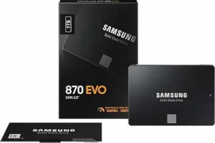 SSD накопитель Samsung 870 EVO MZ-77E1T0BW 1ТБ, 2.5&quot;, SATA III, SATA