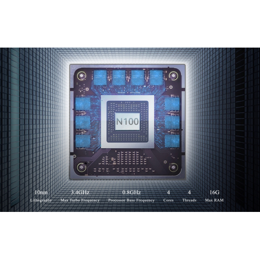 Мини ПК Beelink MINI S12 Pro (Intel Processor N100, RAM 16 ГБ, SSD 500 ГБ, Intel HD Graphics, Windows), темно-синий