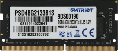 Оперативная память 8Gb Patriot &amp;lt;PSD48G213381S&amp;gt; DDR4 SODIMM 8Gb &amp;lt;PC4-17000&amp;gt; CL15 (for NoteBook)