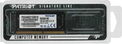 Оперативная память 8Gb Patriot &amp;lt;PSD48G213381S&amp;gt; DDR4 SODIMM 8Gb &amp;lt;PC4-17000&amp;gt; CL15 (for NoteBook)