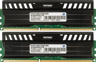 Оперативная память 16Gb Patriot Viper &amp;lt;PV316G160C9K&amp;gt; DDR3 DIMM KIT 2*8Gb &amp;lt;PC3-12800&amp;gt;