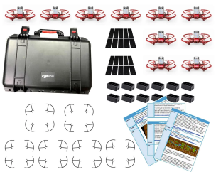 Учебный набор Robomaster TT (10 дронов, 30 аккумулятов, 40 карточек, зарядный хаб, фонарь)
