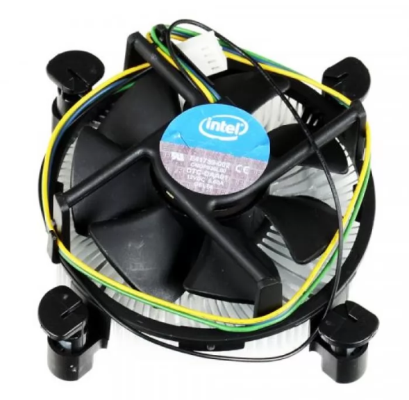 Вентилятор Intel Cooler for Socket LGA1156,LGA1155, LGA1150 4pin 18-38dB Al+Cu 80W OEM (Е97378-001/E41759-002)