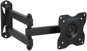 Кронштейн для телевизора Kromax DIX-15 черный 15&amp;quot;-28&amp;quot; макс.30кг настенный поворот и наклон