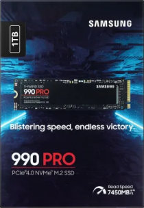 SSD накопитель Samsung 990 Pro MZ-V9P1T0BW 1ТБ, M.2 2280, PCIe 4.0 x4, NVMe, M.2