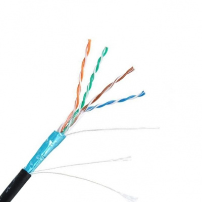 Кабель FTP 4 пары кат.5e (экран.) &amp;lt;305м&amp;gt; NETLAN &amp;lt;EC-UF004-5E-PE-BK&amp;gt; для внешней прокладки (0,47мм) 100% медь