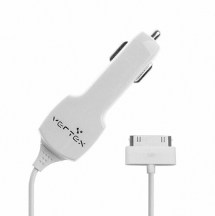 Автомобильное зарядное устройство Vertex АЗУ для iPad, iPhone, iPod shuffle, 2100 mA, белый