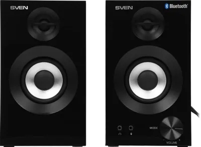 Колонки SVEN SPS-621 чёрные (2x14W, Bluetooth, дерево)