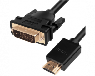 Кабель HDMI-DVI Greenconnect 3.0m черный, OD7.3mm, 28/28 AWG, позолоченные контакты, 19pin AM / 24+1M AM double link, GCR-HD2DVI1-3.0m, тройной экран
