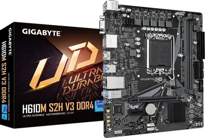 Материнская плата GIGABYTE H610M S2H V3 DDR4, LGA 1700, Intel H610, mATX, Ret