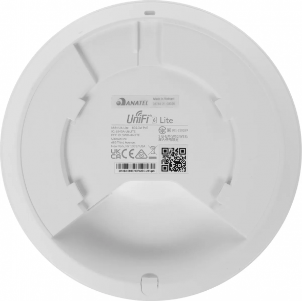 Точка доступа UniFi 6 AP Lite [U6-Lite] Ubiquiti Точка доступа 2.4+5 ГГц, Wi-Fi 6, 2х2 MU-MIMO, 802.3af, 1х 1G RJ45 (073341)