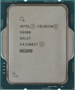 Процессор Intel Celeron G6900 3.4 GHz/2PC/SVGA UHD Graphics 710/ 2.5Mb/46W/8 GT/s LGA1700