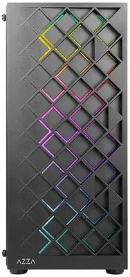 Корпус ATX AZZA Spectra, Midi-Tower, без БП, черный [csaz-280b spectra]