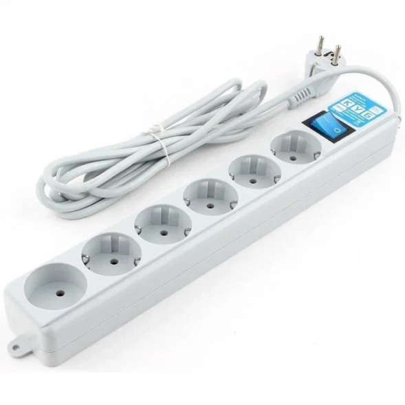 Сетевой фильтр 3,0м Power Cube PRO SPL6-16-P-3M 6 розеток, 16А/3,5кВт,cечение провода: 3х1,5мм2, цвет белый