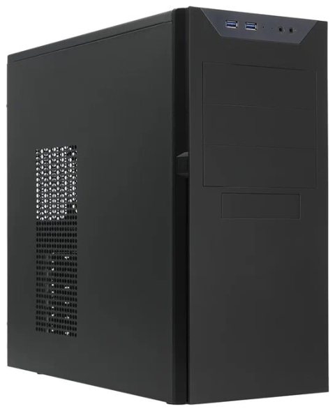 Корпус Miditower Powerman &amp;lt; BA833BK &amp;gt; ATX 600W USB 3.0 х 2, (24+2x4+2x6 / 8пин)