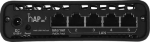 Wi-Fi роутер Mikrotik hAP ax2 C52iG-5HaxD2HaxD-TC  WIFI6, 2.4+5Ghz, 5RJ45 1Gbit, 1 POE