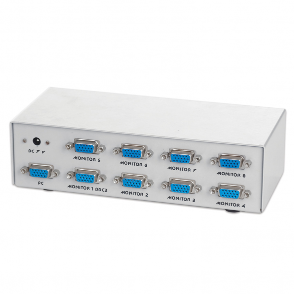 Разветвитель Gembird &amp;lt;GVS-128&amp;gt; 8-Port Video Splitter (VGA15F+8xVGA15F)+б.п.
