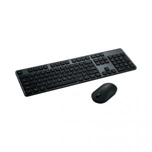 Клавиатура и мышь Xiaomi Wireless keyboard and Mouse COMBO 2 черный беспроводной АНГЛ. РАСКЛАДКА + RU наклейки