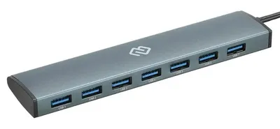Хаб (разветвитель) Digma HUB-7U3.0-UC-G, серый
