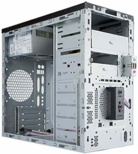 Корпус MiniTower InWin EMR002BG черный/графит, БП 450W