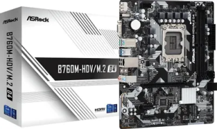 Материнская плата ASROCK B760M-HDV/M.2 D4, LGA 1700, Intel B760, mATX, Ret