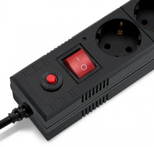 Сетевой фильтр Buro BU-SP5_USB_2A-B, 5м, черный