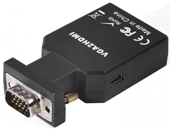 Мультимедиа конвертер VGA(15M)+аудио -&amp;gt; HDMI (F) GCR GL-v135