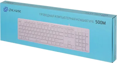 Клавиатура Oklick 500M, USB, белый [1061586]
