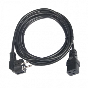Кабель питания TLK CEE 7/7 евровилка с заземл./ разъем C19 IEC 60320 3х1.5кв.мм 250В 16А 1.8м черн.TLK-PCC16-018