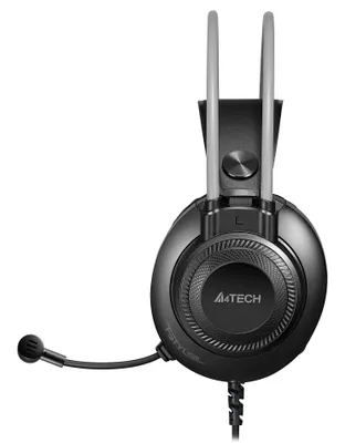 Гарнитура A4TECH Fstyler FH200i, для компьютера, накладные, проводные, серый [fh200i grey]