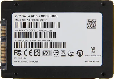 SSD накопитель A-Data SU800 ASU800SS-512GT-C 512ГБ, 2.5&amp;quot;, SATA III, SATA