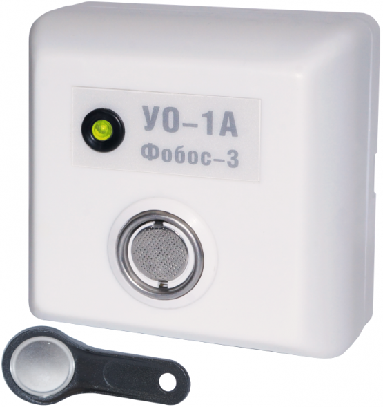 УО-1/1А устройство оконечное, 1 ШС, авт. тактика взятия/снятия touch memory, встр. блок подкл, 12В